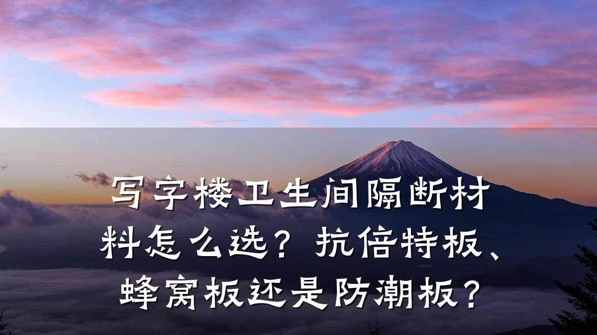 写字楼卫生间隔断材料怎么选?抗倍特板、蜂窝板还是防潮板?