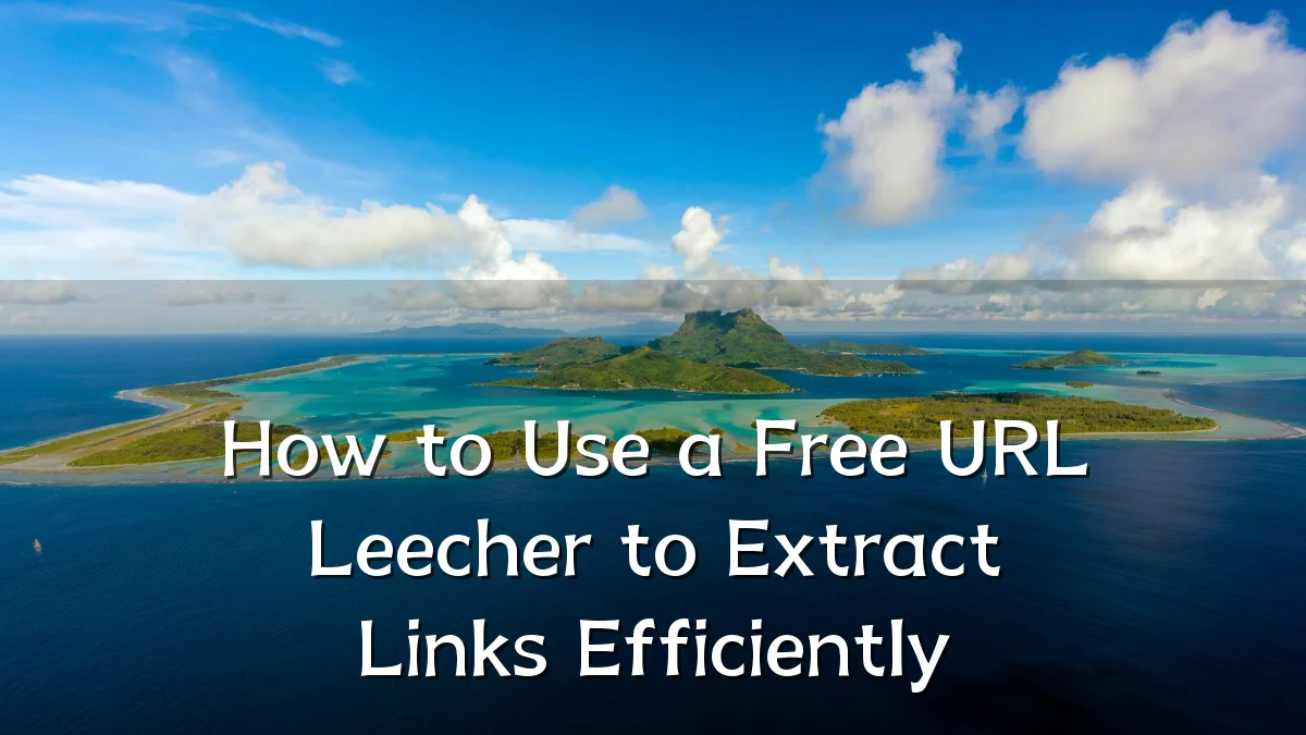 How to Use a Free URL Leecher to Extract Links Efficiently