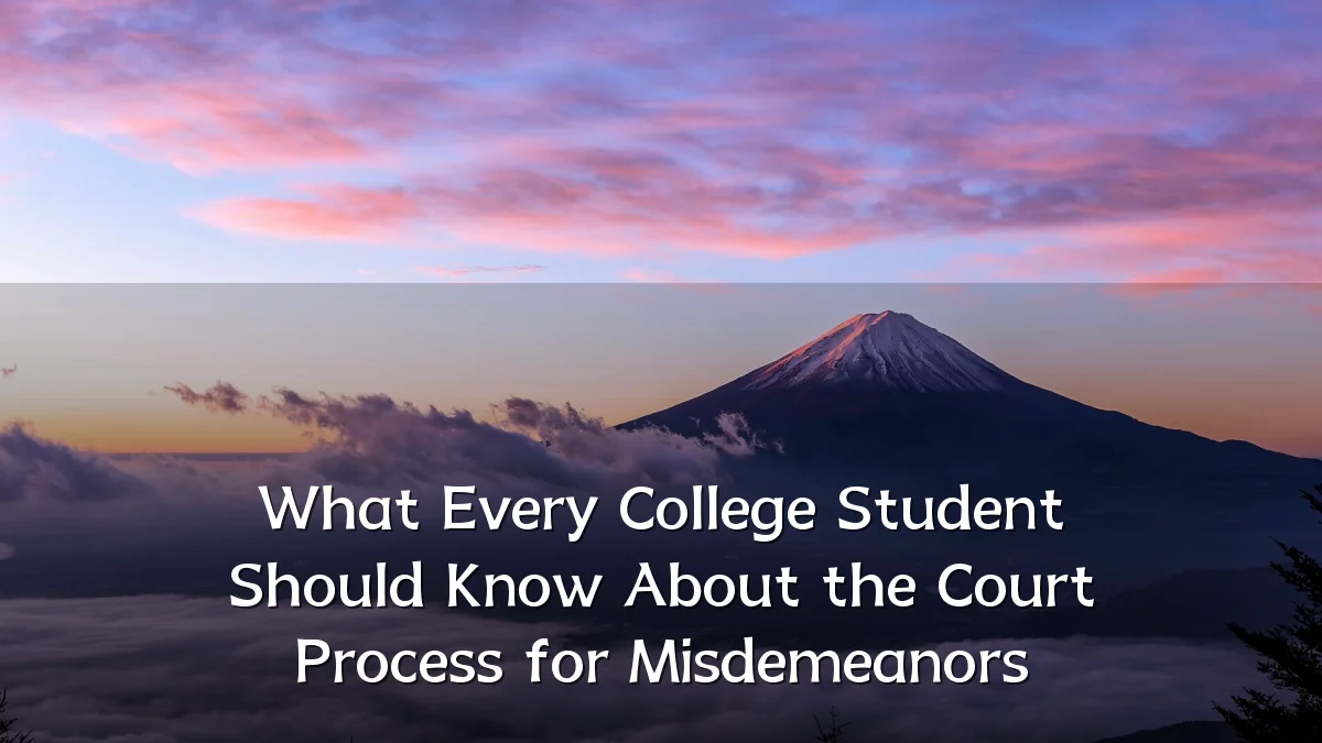 What Every College Student Should Know About the Court Process for Misdemeanors
