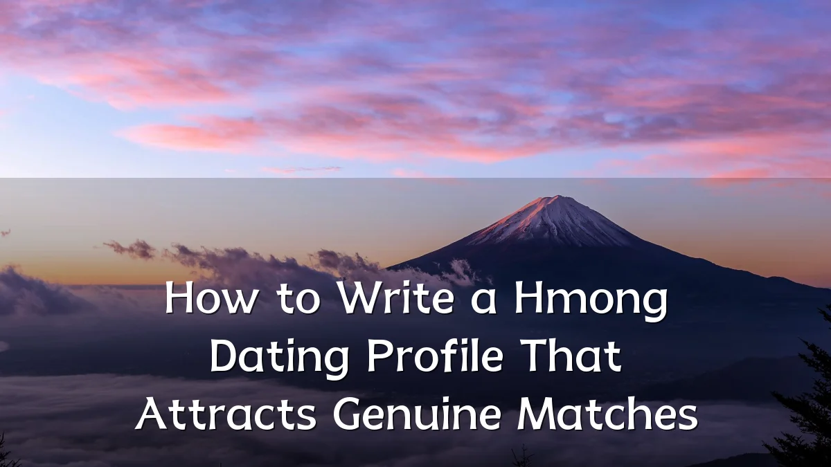 How to Write a Hmong Dating Profile That Attracts Genuine Matches