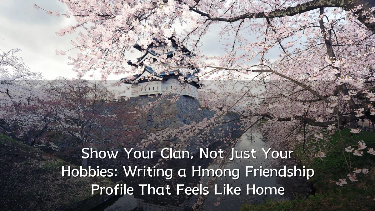 Show Your Clan, Not Just Your Hobbies: Writing a Hmong Friendship Profile That Feels Like Home
